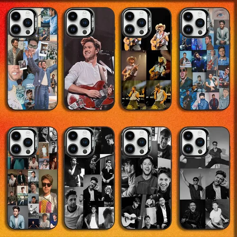 Custodia per telefono Singer N-Niall H-Horan per iPhone 16,15,14,13,12,11, Mini,Pro,E,MAX Cover antiurto opaca nera color caramello