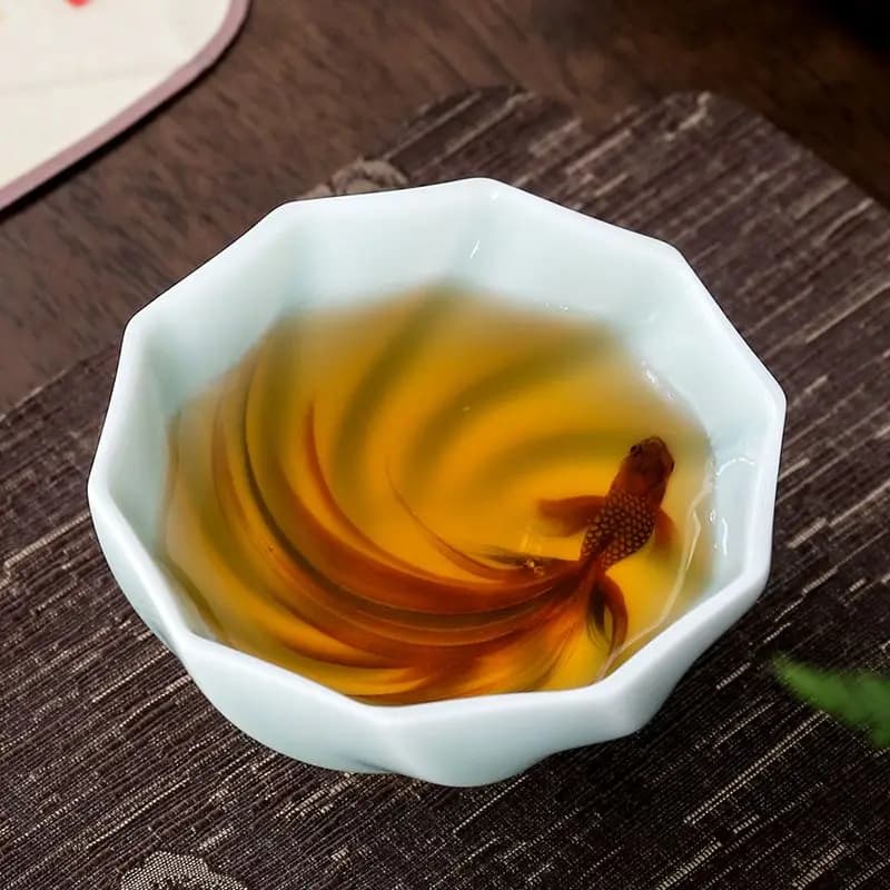 Tazze da tè creative Celadon Ciotole da tè Koi fatte a mano Set da tè Kung Fu cinese Tazza principale Tazza da degustazione retrò per uso domestico Articoli da tè Bicchieri