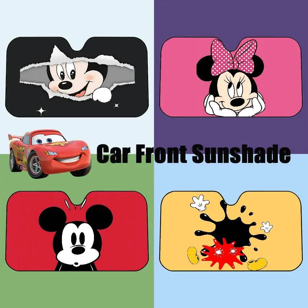 C-mickey Mouse-eS Cute Car Parasole Tende Auto Parasole Coperture Copertura Universale Parabrezza Visiera Pieghevole
