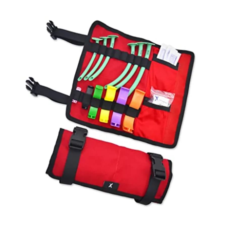 Kit di Strumenti per Via Aerea Orale e Nasale Lightning X Products - Maschera CPR Berman OPA NPA e Borsa per Attrezzatura per Kit di Pronto Soccorso EMT e Trauma