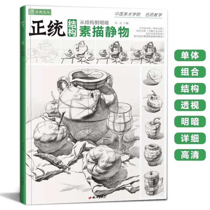 Orthodox Structural Sketch Still Life Book From Structure to Light and Shade Chinese Drawing Tutorial for Beginner & Art Student