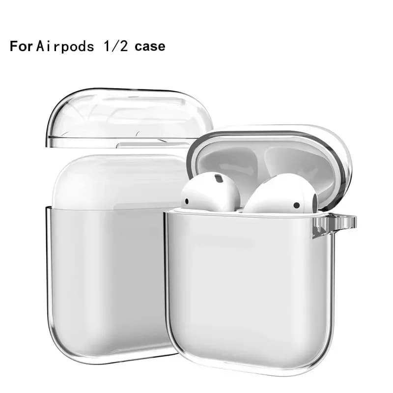 Transparent AirPods Case Protective Cover for Bluetooth Wireless Headphones for Airpods 2 1 PC