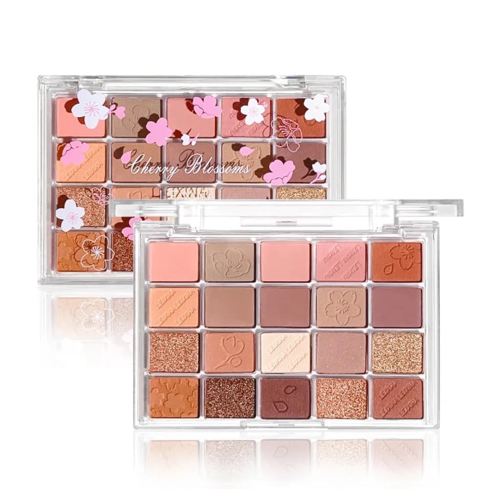 New 20-color shade palette, matt and brilliant eye shadow, multifunctional palette for long-lasting eye makeup, for women