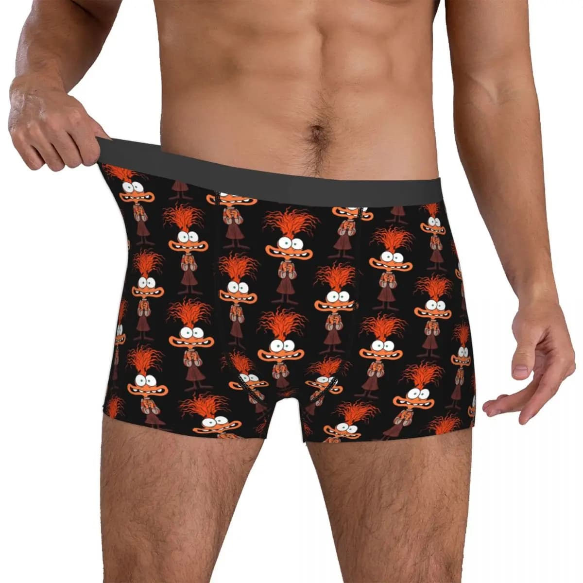 Boxer da Uomo Personalizzati con Stampa Anime, Traspiranti, Anti-Ansia, Morbidi e Confortevoli