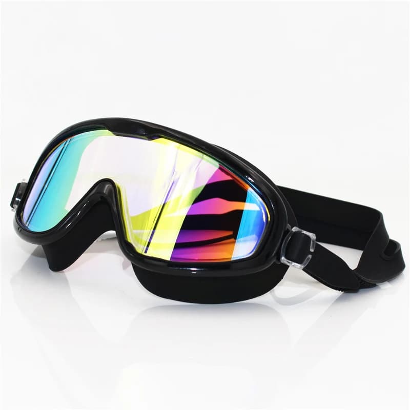 Professional swim glasses with large frame Waterproof soft silicone swimming glasses men's and women's UV anti-fog swim glasses