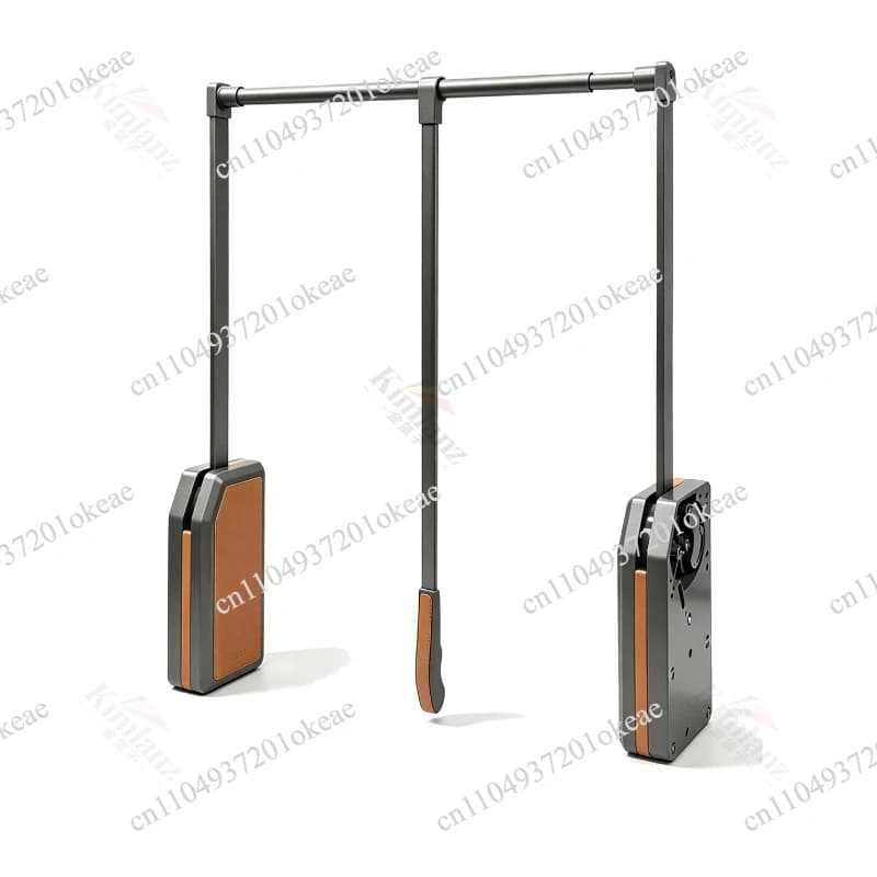 Cloakroom Wardrobe Three Buffer Pull-down Clothes Rod Wardrobe Lifting Hanger Telescopic Clothes Rod