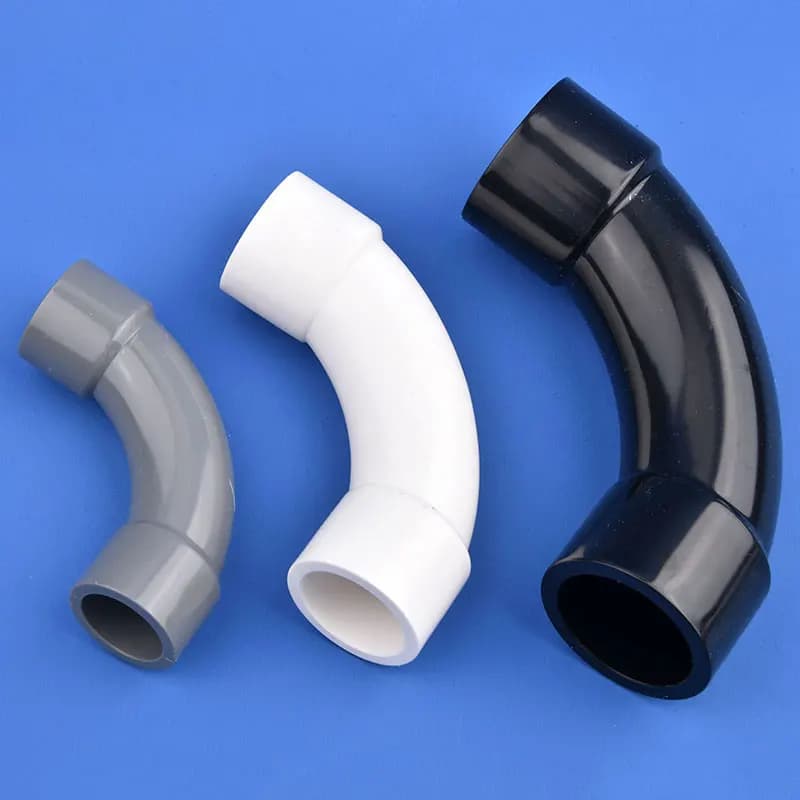 Tubo in PVC Connettore a gomito da 90 gradi Grande curvatura a mezzaluna Gomito ad arco grande Adattatore per irrigazione da giardino Raccordi per tubi per acquario