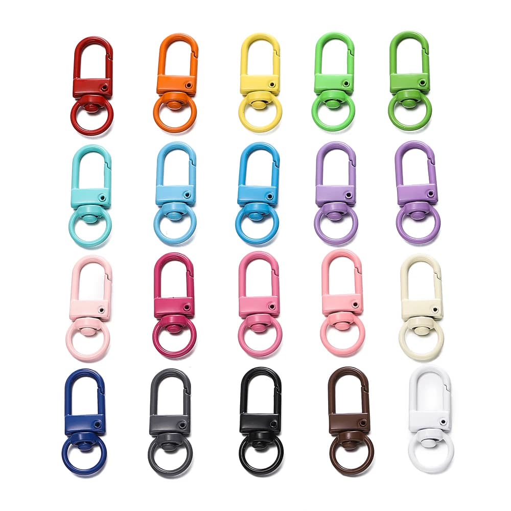5/10/20pcs Multi color Lobster Buckle Hook Keychain,DIY Jewelry Making Accessories,Christmas,Valentine's Day,Thanksgiving Gifts