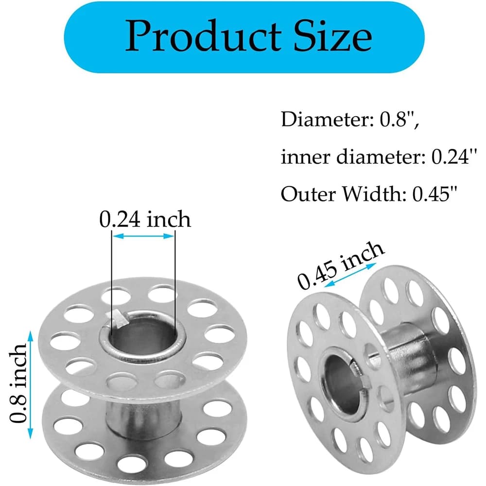 25 PCS/Box Metal Sewing Bobbins With Visible Mesh Storage Boxe For Singer Brother Household DIY Sewing Machine Accessories Tool