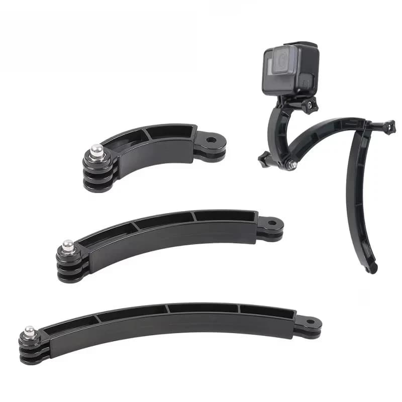 Accessori per GoPro 13: Asta Selfie Curva a 3 Vie per Casco, Compatibile con GoPro HERO 11 12, DJI OSMO Action 4 3