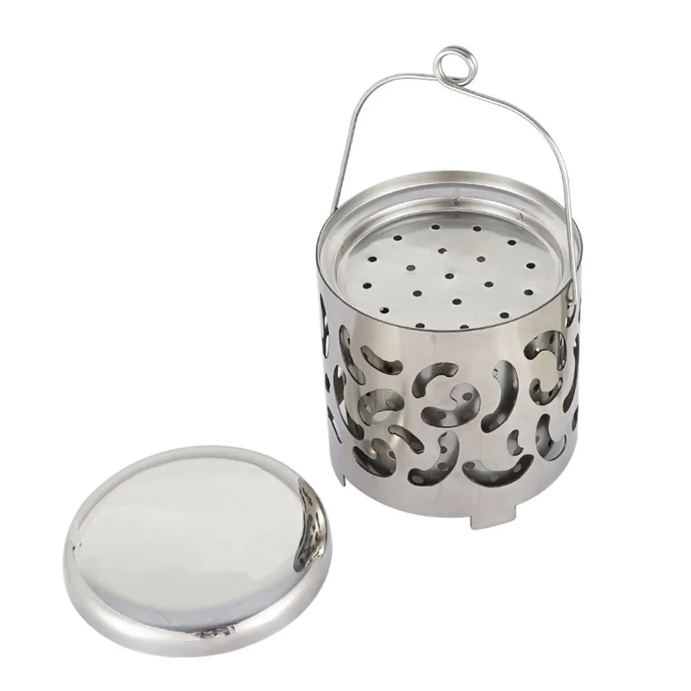 Copertura per Fornello da Campeggio in Acciaio Inox, Riscaldatore Portatile a Infrarossi per Esterni, Riscaldamento a 360 Gradi