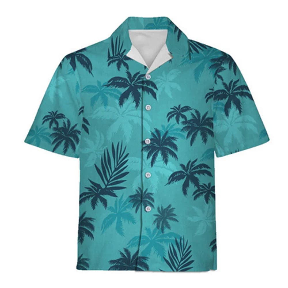 Camicia Estiva 2026 Nuova Collezione Hawaii alla Moda con Stampa Colorata Casual a Collo e Maniche Corte da Uomo