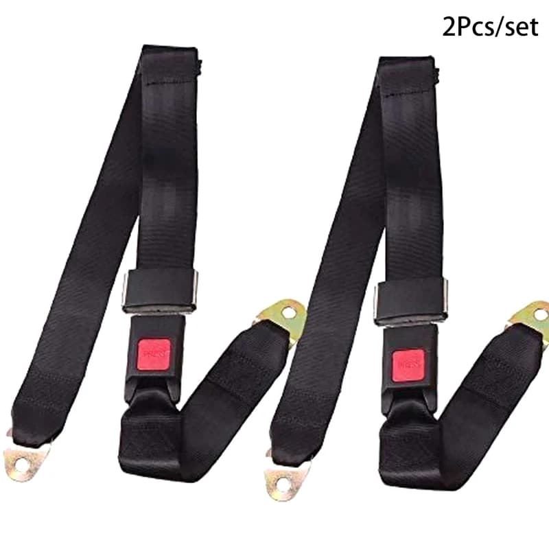 Hot！2Pcs Safety Two Point Adjustable Belt Black Universal Car Vehicle Seat Belt Extension Extender Strap Hot Sale