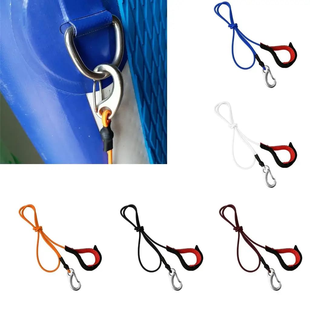 Corda di Sicurezza per Pagaia Kayak/Canoa, Laccio per Tavola da Surf, Cordino per Barca a Remi, Porta Canna da Pesca, Moschettone per Paddle Board