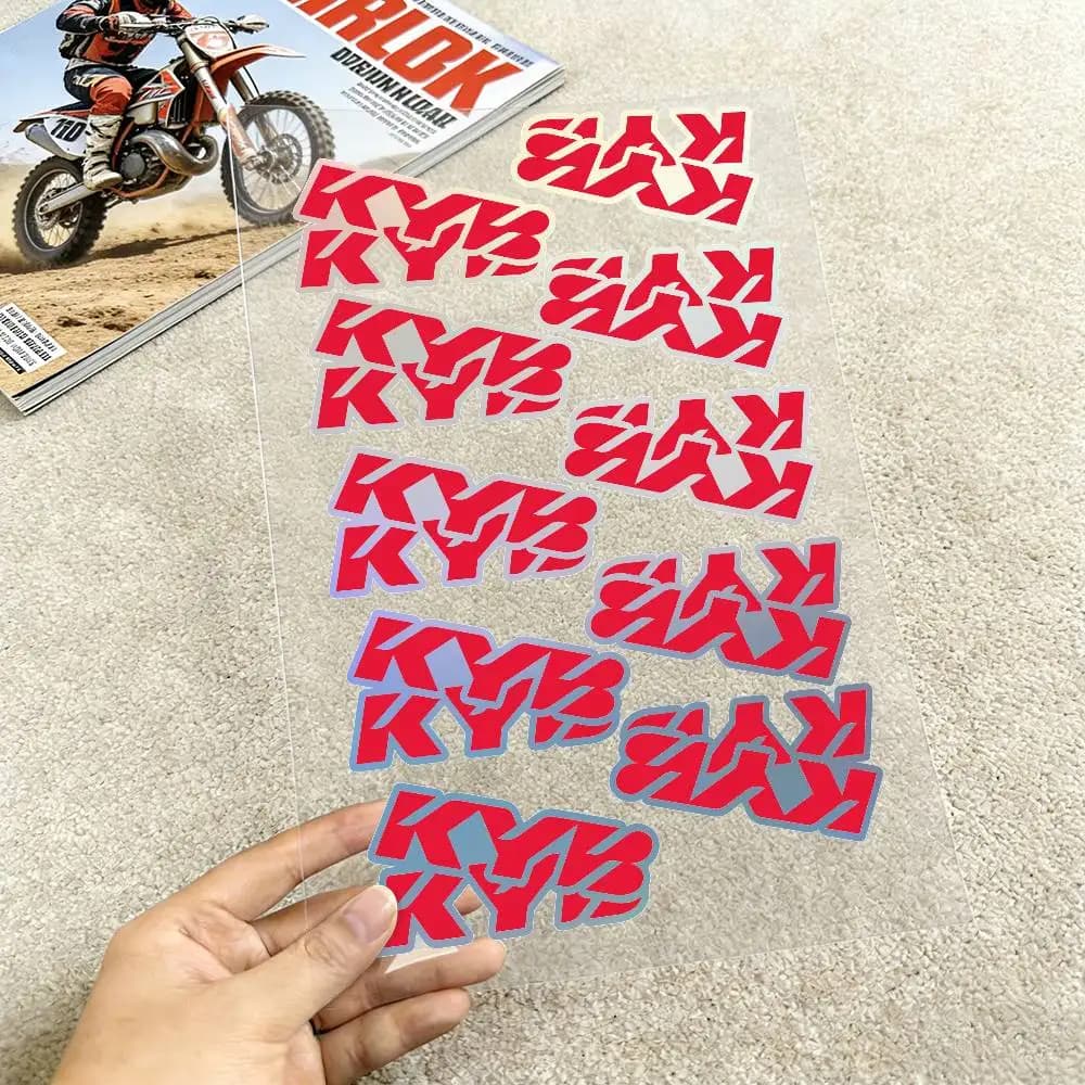 Adesivi riflettenti per moto Laser For Kyb, decalcomanie in vinile impermeabili per casco da moto, serbatoio carburante, bici