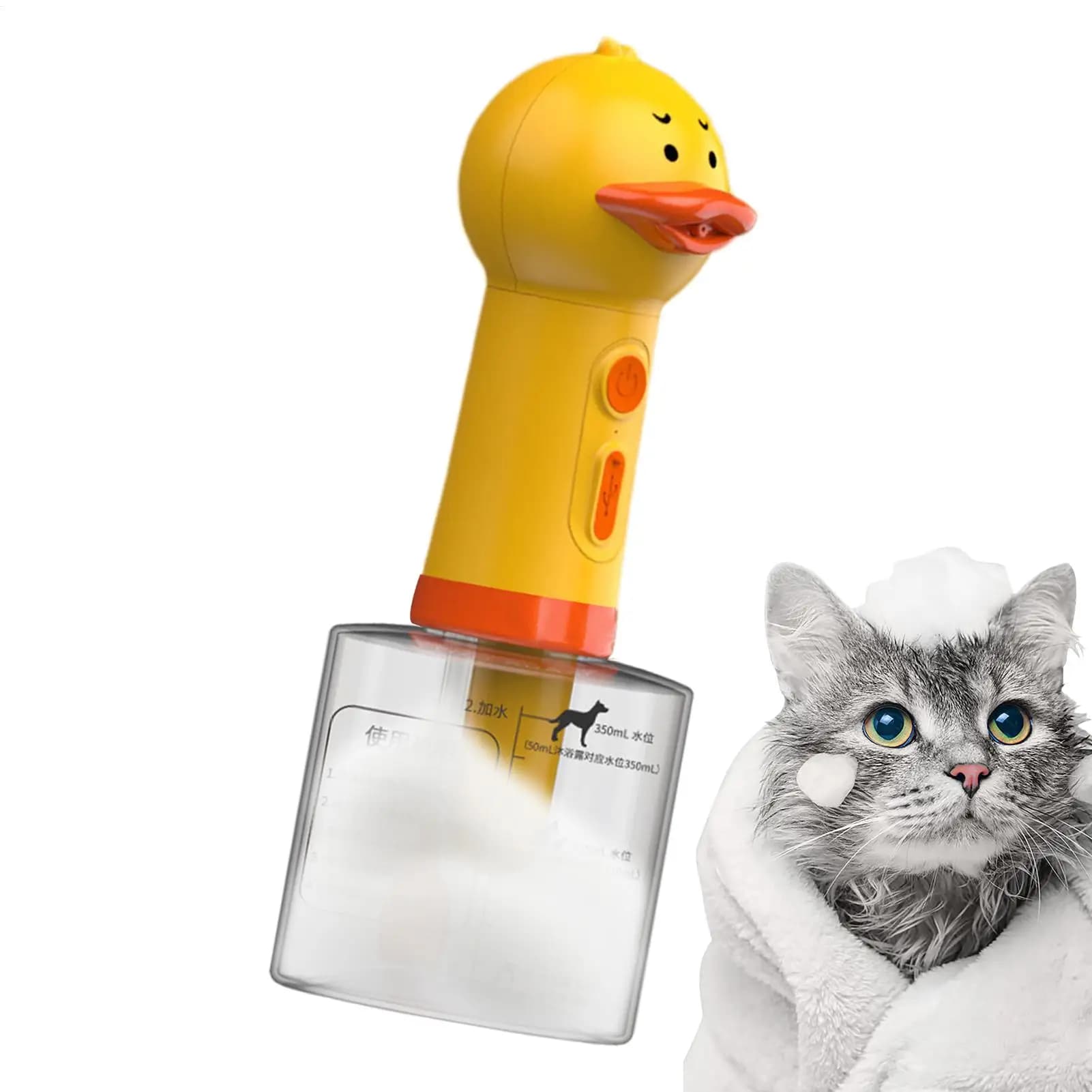 Dispenser di schiuma per il bagno degli animali domestici 400ML, flacone spray per la doccia, gadget per la toelettatura, accessori per il lavaggio di cani e gatti
