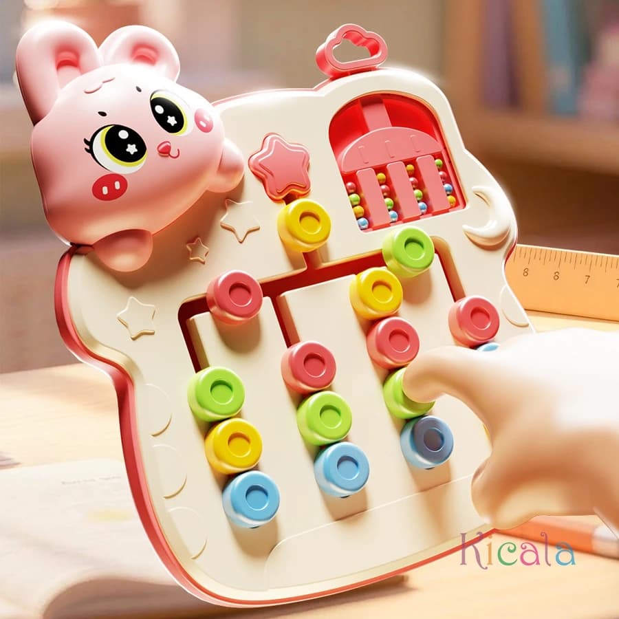 Quattro colori che camminano gioco bifacciale scacchi formazione del pensiero logico per bambini Montessori prima educazione puzzle giocattoli per bambini