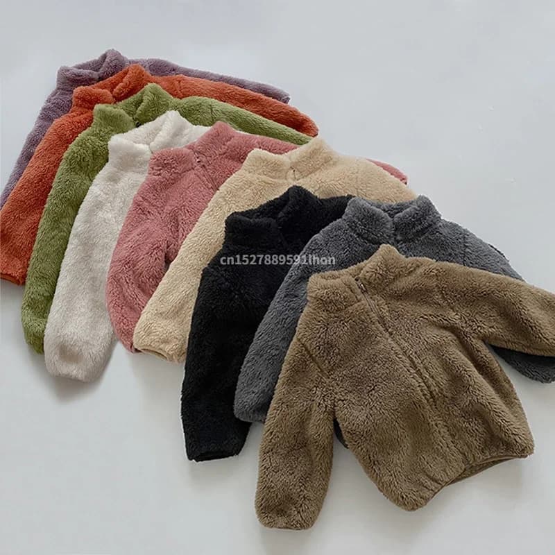 Cappotti invernali per bambini 2025 Nuovi capispalla per bambini Ragazzo Giacca in pile caldo Neonate Giacche per autunno Primavera Abbigliamento per bambini