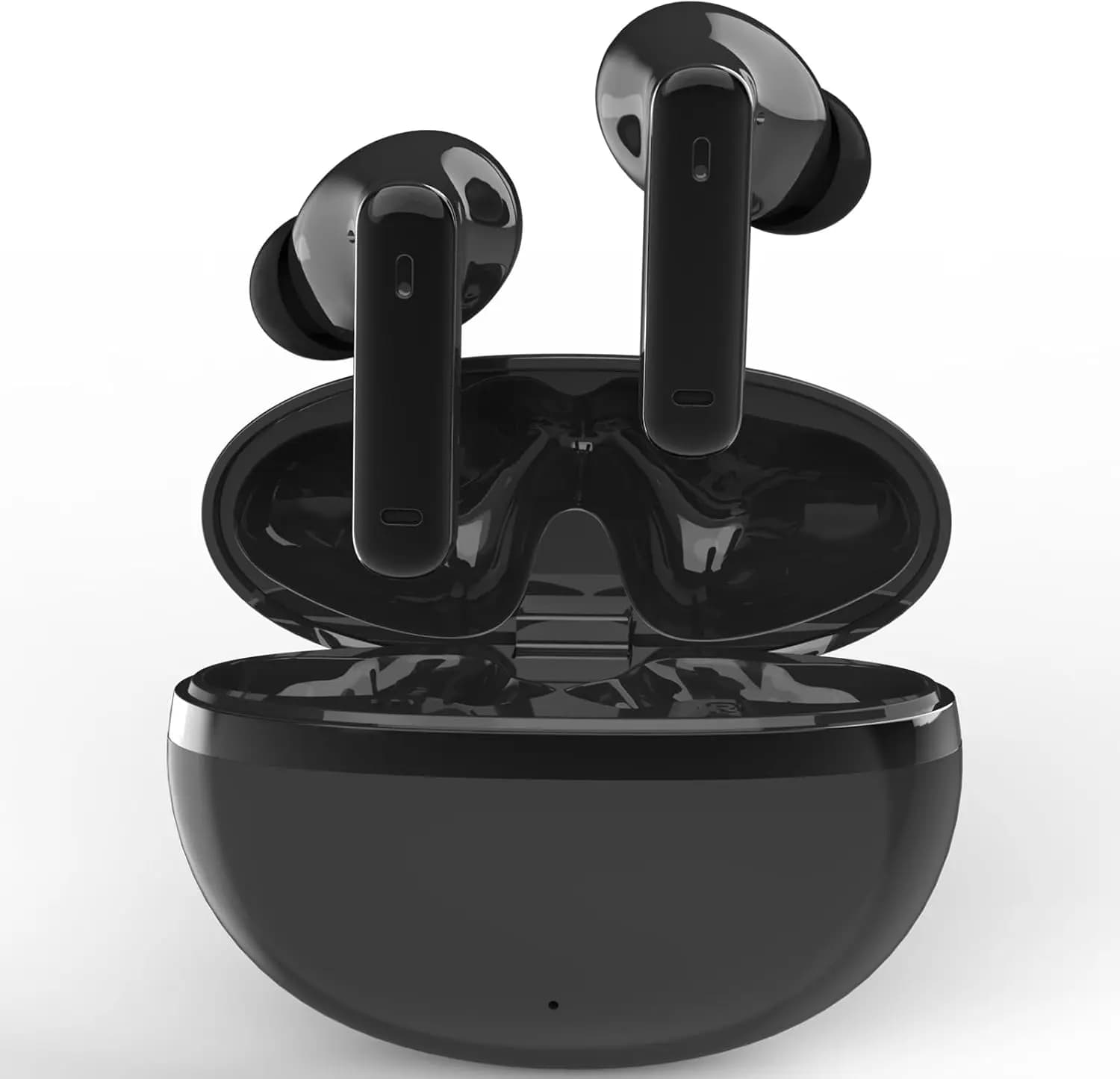 Auricolari True Wireless Bluetooth 5.3 con Microfono, 40 Ore di Riproduzione, Audio Stereo per iPhone e Android, Neri