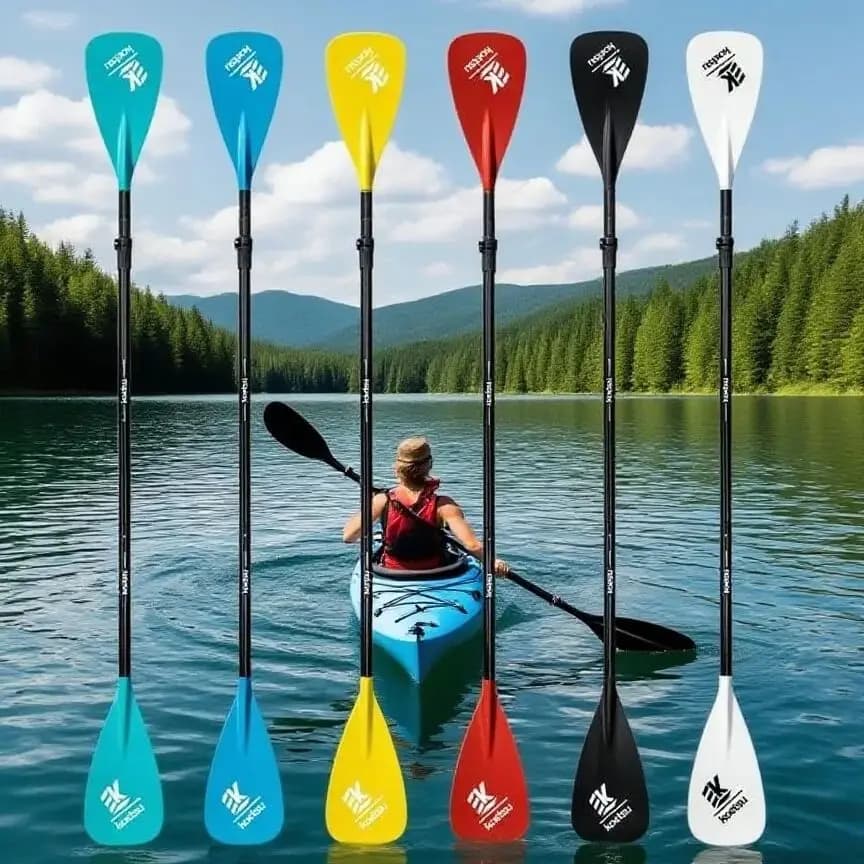 Pagaia in lega Pagaia per kayak pesante a doppia testa multiuso