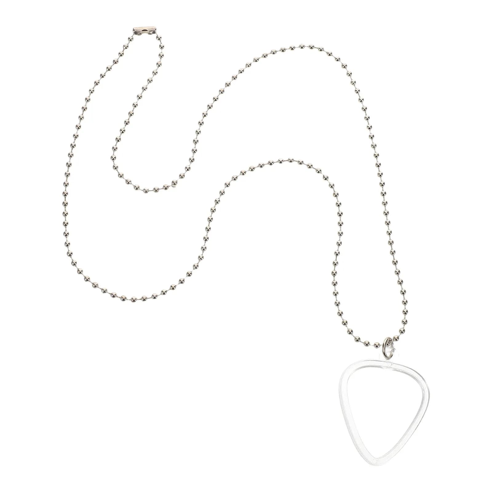 Scatola Trasparente per Plettri da Chitarra a Forma di Cuore, Ciondolo Collana Porta Plettri per Chitarra Elettrica, Basso, Ukulele