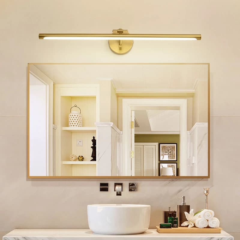 Lampada a LED in rame per specchio da bagno, luci per specchio da toeletta, lampada da parete per mobiletto con specchio da bagno