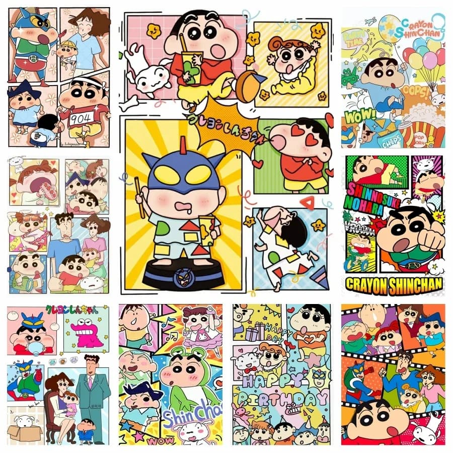 Crayons Shin Anime 5d Diamond Painting Full Drills Cute Shinnosuke Nohara Cartoon Boy Mosaic Cross Stitch Handcraft Home Decor