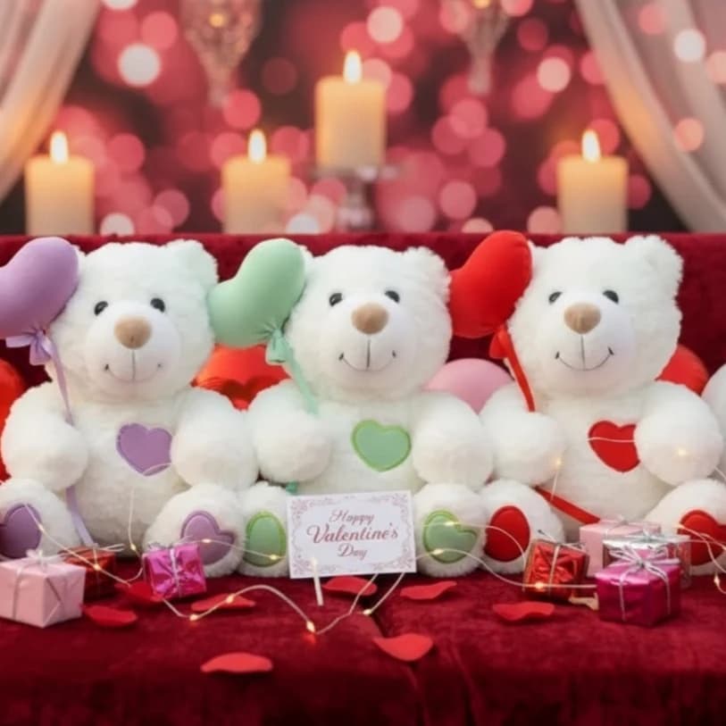 Orsacchiotto a Forma di Cuore per San Valentino, Regalo per Proposta di Matrimonio, Anniversario, Romantico Peluche Decorativo per la Casa