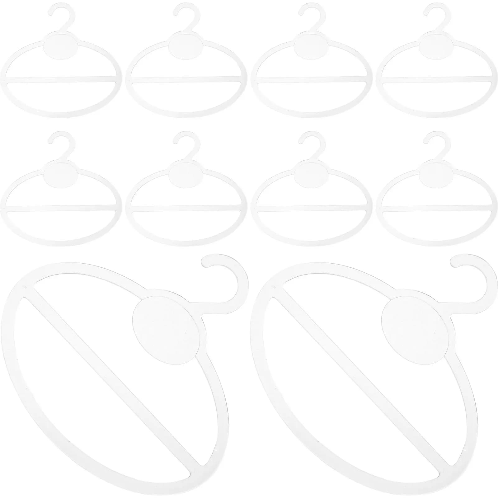 Set di 10 Appendiabiti Rotondi Multifunzionali per Sciarpe, Organizzatore per Cravatte e Cinture, Ganci per Conservazione Sciarpe