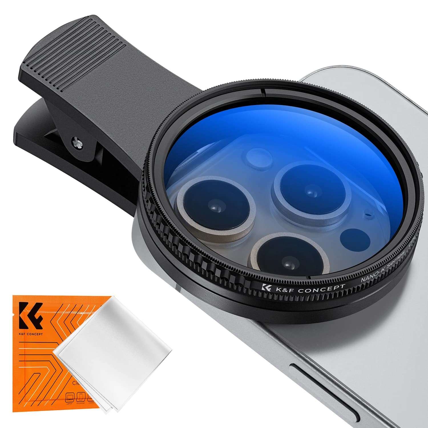 K&F CONCEPT Filter CPL Circular polarizer 52 mm clip Len filter kit for iPhone 16 15 14 Xiaomi