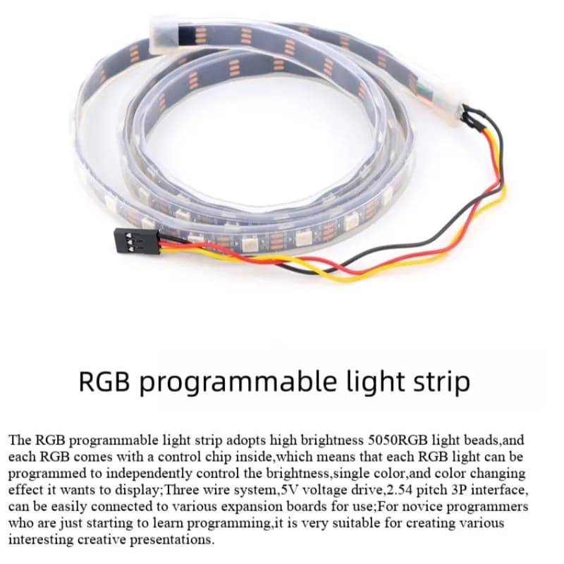 5V RGB LED strip suitable for Arduino UNO programmable iridescent strip 1/2-meter flowing light maker DIY