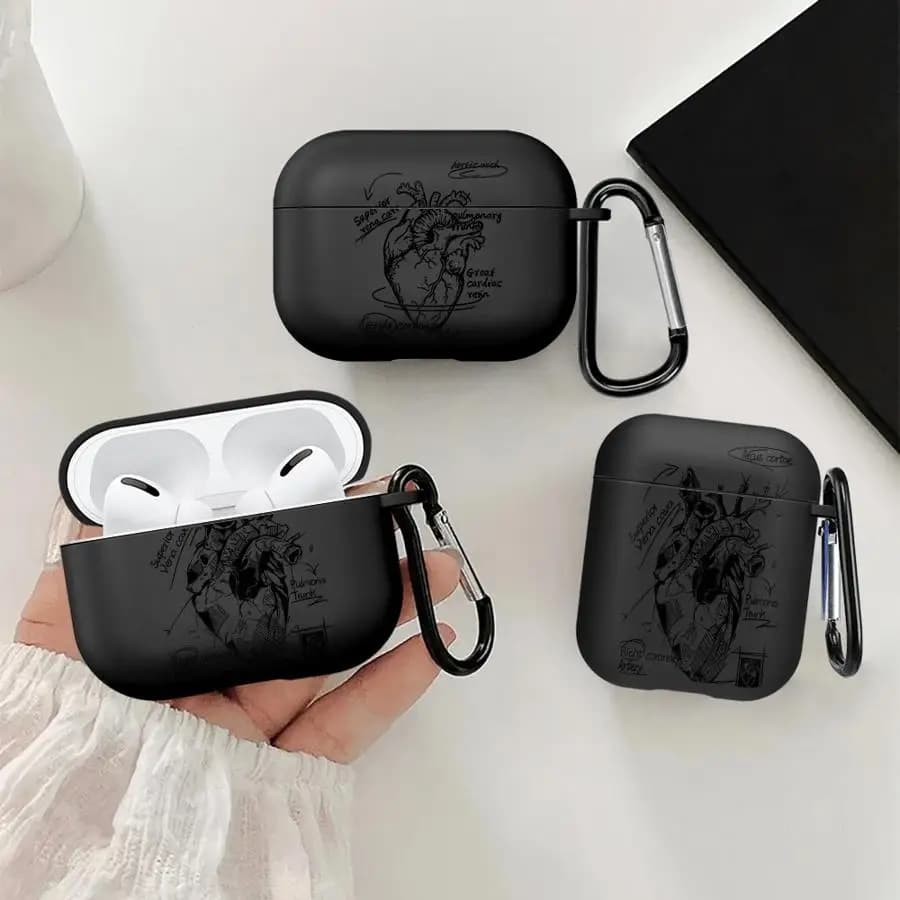 Cover for Airpods Pro3 4 2 Pro Pro2 1 3 with Heart Pattern