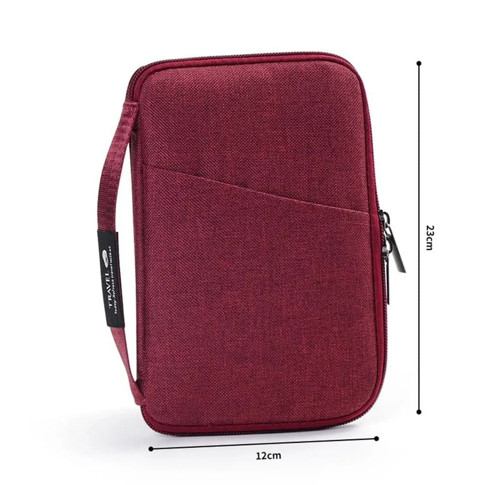 Accessori da viaggio Portafoglio da viaggio BOX Panno Cerniera Porta passaporto per famiglia Porta biglietti Custodia protettiva per passaporto Custodia per documenti