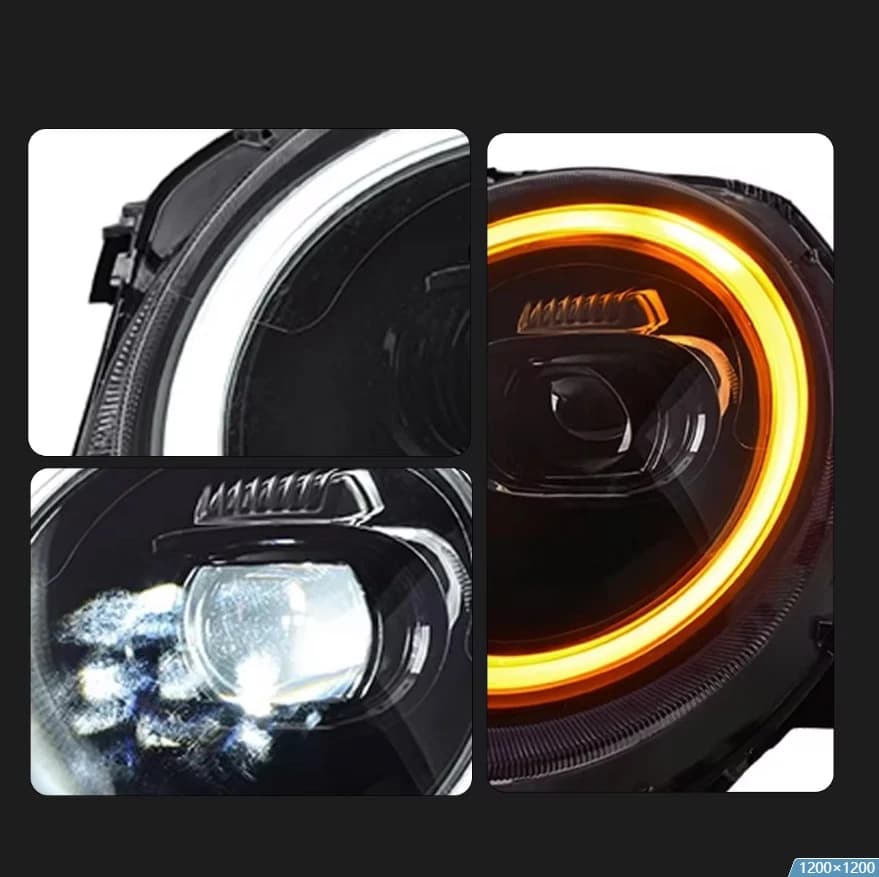 Faro AKD per MINI R55, Faro a LED 2007-2013, Fari R56 R57 R58 con DRL, Indicatore di Direzione, Abbaglianti, Lente Proiettore Angel Eye