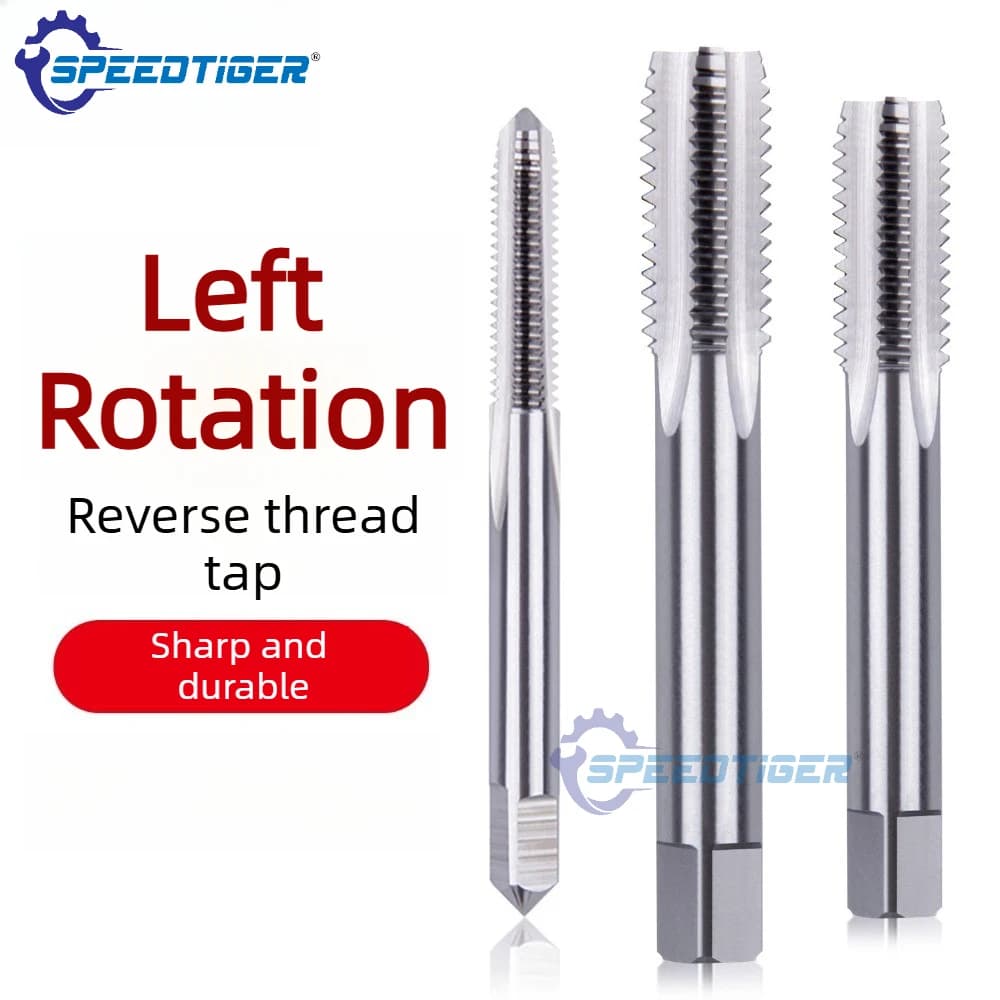 HSS6542 Left Hand Thread Tap M3 M4 M5 M6 M8 M10 M12 M14 M16 M18 M20 Reverse Left Handed Metric Machine Tap for Stainless Steel