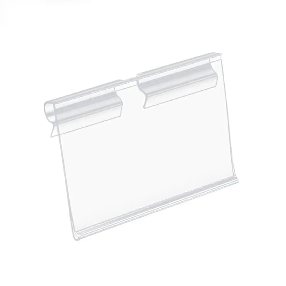 Porta etichette prezzo trasparenti Cartellino prezzo in plastica PVC Etichetta supermercato Display Etichette merci Facile da inserire