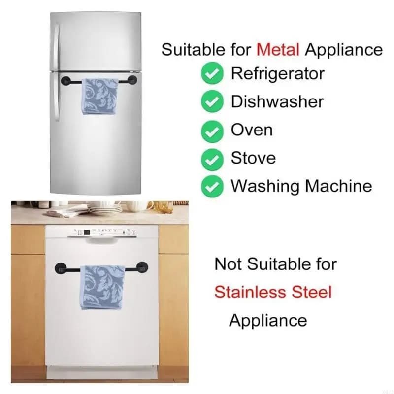 Barrena a spicco magnetico per frigorifero per asciugamano magnetico gancio per cancella per cucina in frigo
