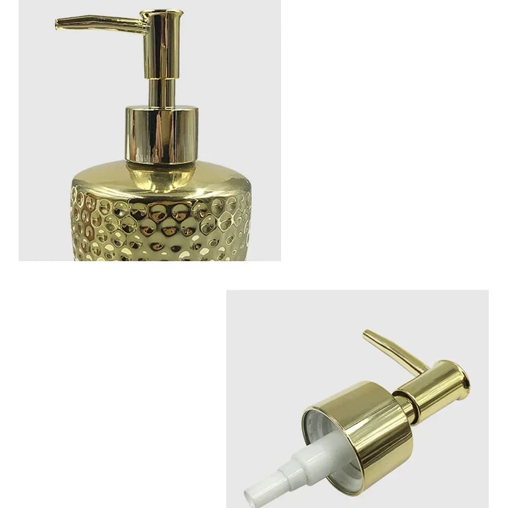 Oro Argento Dispenser di sapone Testa della pompa Testa della pompa a molla Testa della pompa Pompa per liquidi Lozione Crema per il viso Shampoo Essenziale da viaggio