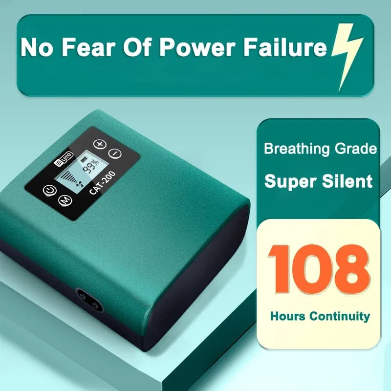Aeratore per acquario Ultra silenzioso batteria al litio pompa per ossigeno da pesca all'aperto ricaricabile portatile ad alta potenza 3w-7.5w