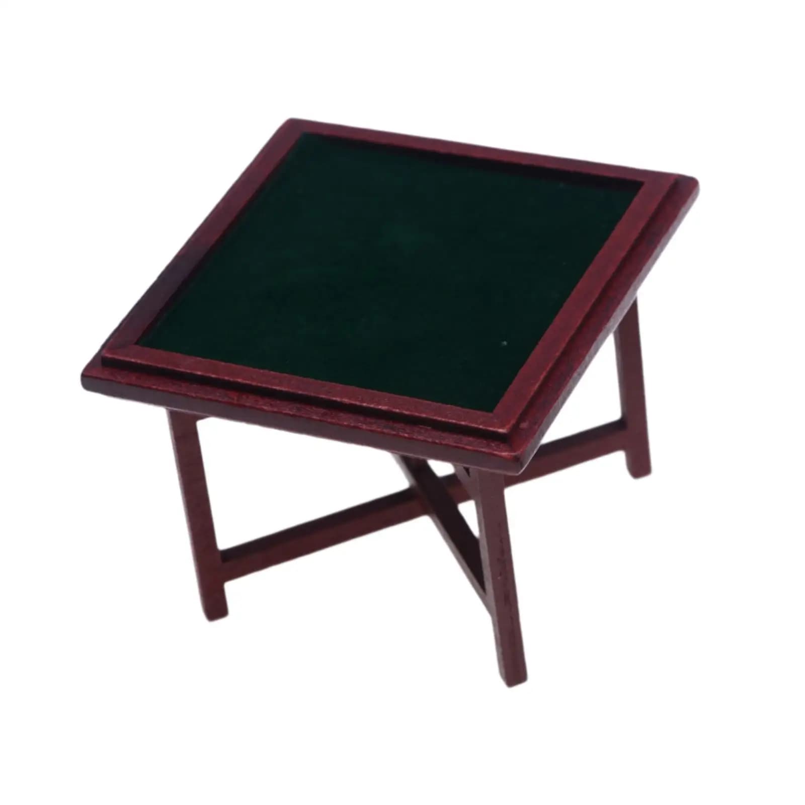 Handmade Wood Dollhouse Mahjong Table 1 12 Scale Miniature Furniture Set Tiny Desk Chair Accessories for Doll House Game Room
