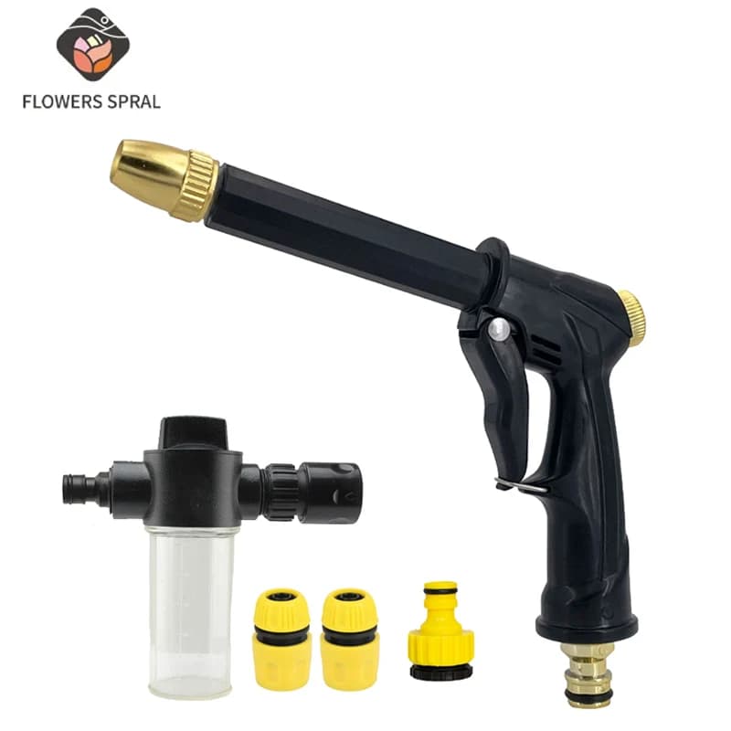 NEW High Pressure Water Gun Car Washing Garden Watering Hose Nozzle Sprinkler Foam Jug Water Faucet Joint Quick Connector