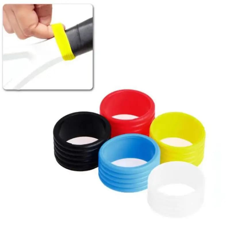 4 pcs/Lot Silicone Tennis Rack Grip Ring Closing Handle In Rubber which absorbs the sweat Fixed handle Stretchable Tennis Accessories