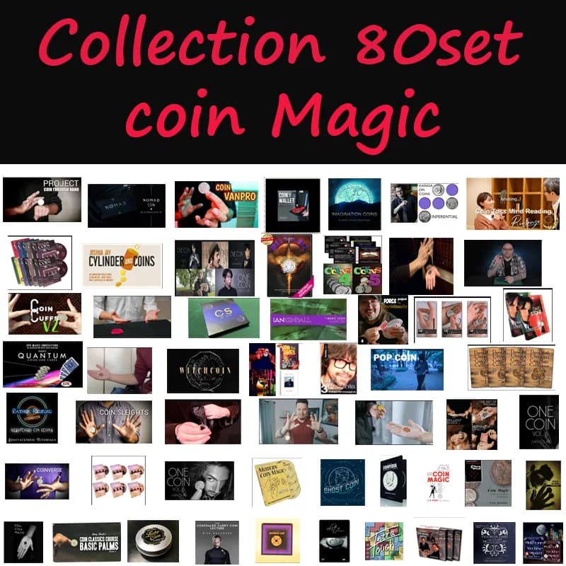 (80 Set) collezione di trucchi magici con monete