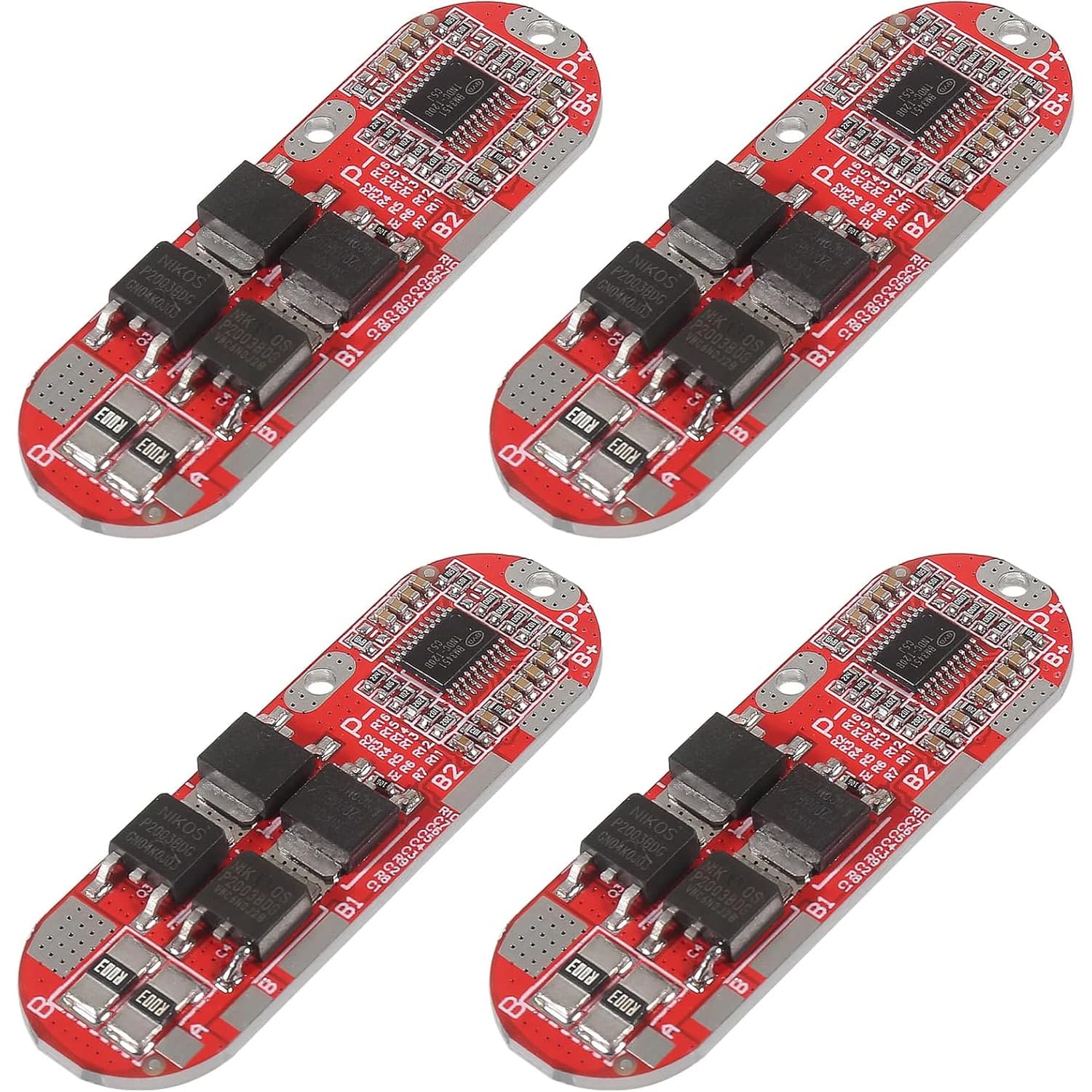 Scheda di protezione batteria al litio 4 pezzi 25A 3S 12,6 V per celle agli ioni di litio 18650 - Circuito di ricarica BMS con PCB cellulare Lipo polimerico PCM