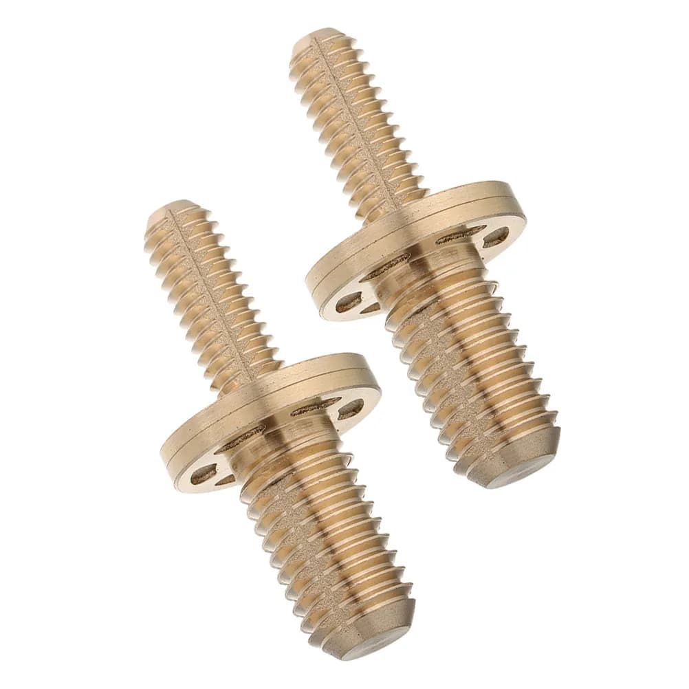2Pcs Brass Pool Cue Joint Screws for Billiard Cue Extension Stable Connection Precision Fit Professional Tournament Home Club