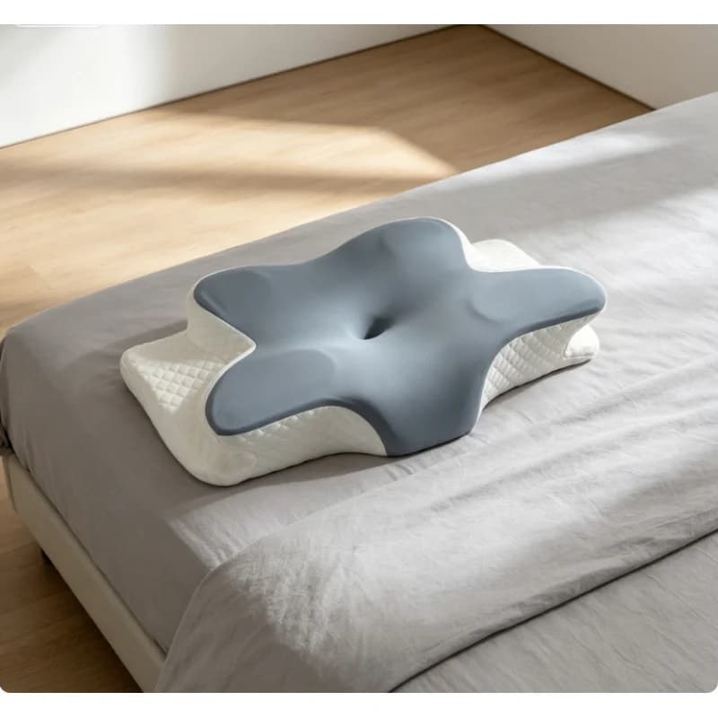 Cuscino Estivo Rinfrescante in Memory Foam a Forma di Farfalla, Cuscino Cervicale a Lento Ritorno, Comodo Cuscino per il Riposo Domestico