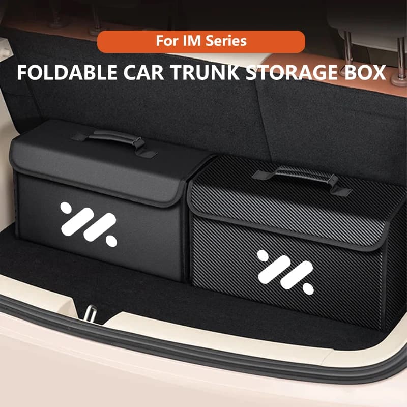 Organizer per Bagagliaio Auto in Pelle Pieghevole in Fibra di Carbonio per IM LS7 L7 L6 LS6 IM6 IM5 LS9 2025 2026 Accessori Borsa Organizer Auto