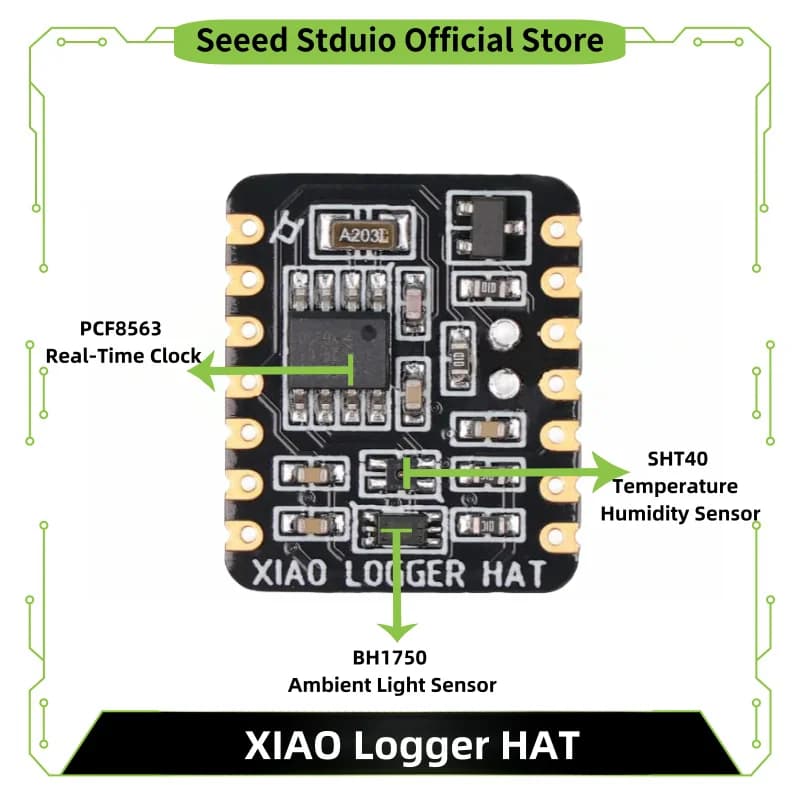 XIAO Logger HAT: un piccolo modulo aggiuntivo per temperatura, umidità e luce per XIAO con monitoraggio RTC e tensione della batteria