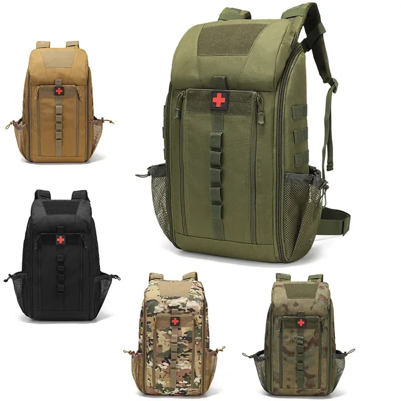 Large Capacity Camping Mountaineering Backpack Tactical Medical First Aid Kits Outdoor Emergency Bag Multi-function Storage Bag