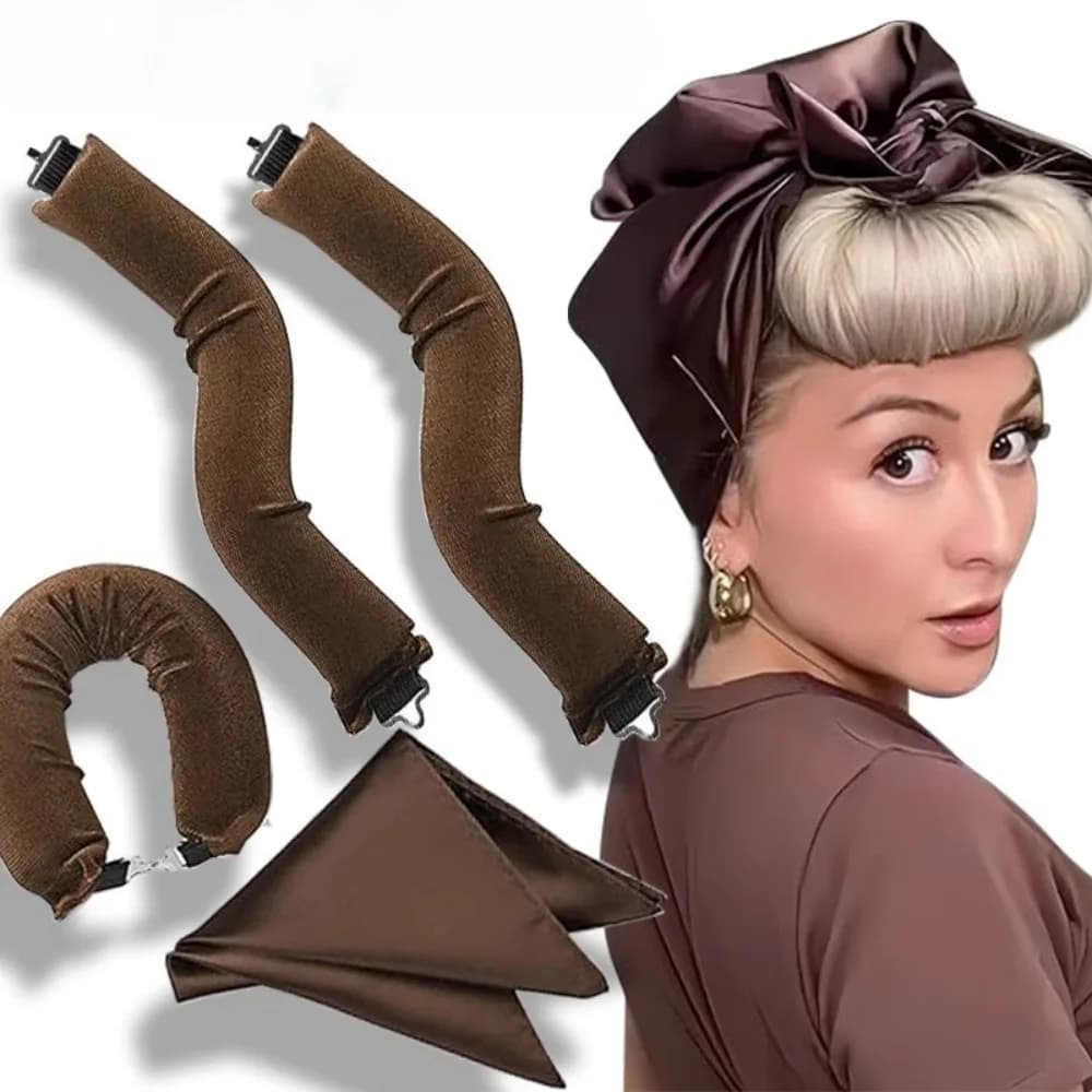 Soft Flexi Heatless Hair Curlers Curling Rod Headband No Heat Hair Rollers Lazy Curls with Hook Sleeping Rods Hair Styling Tools
